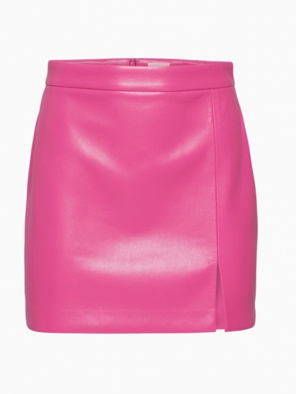 Wilfred by Aritzia Rosy Neon Pink Barbie Patio Leather Skirt 12